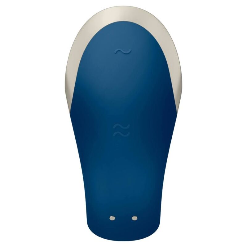 SATISFYER - VIBRATEUR DOUBLE LOVE APP POUR COUPLES LUXURY BLUE