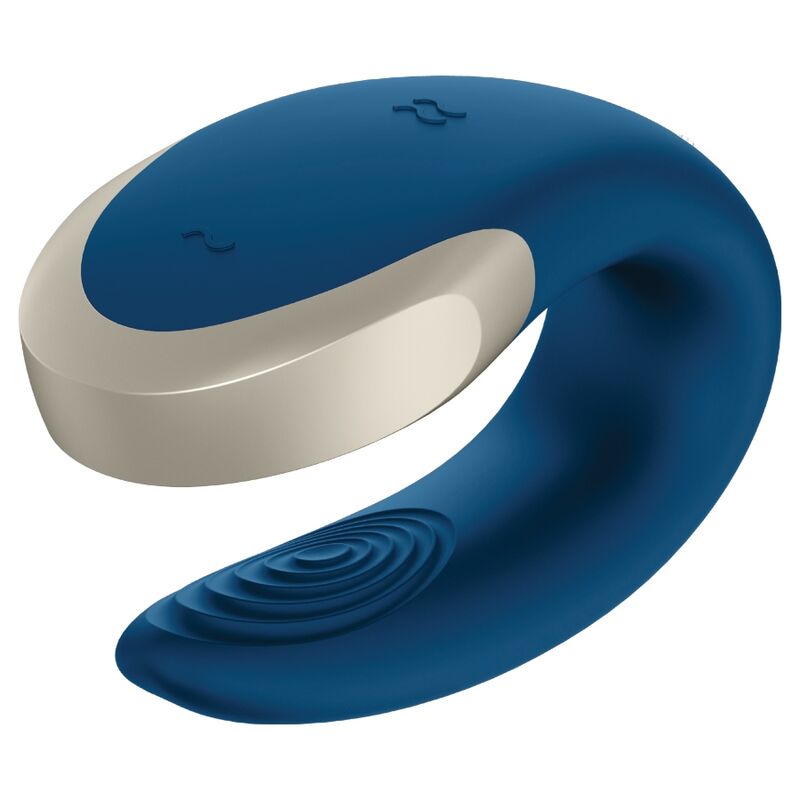 SATISFYER - VIBRATEUR DOUBLE LOVE APP POUR COUPLES LUXURY BLUE