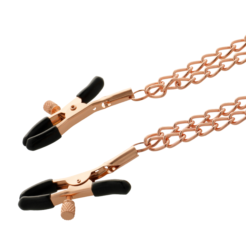 COQUETTE CHIC DESIRE - PINCES A TÉTONS FANTAISIE EN MÉTAL AVEC CHAÎNE