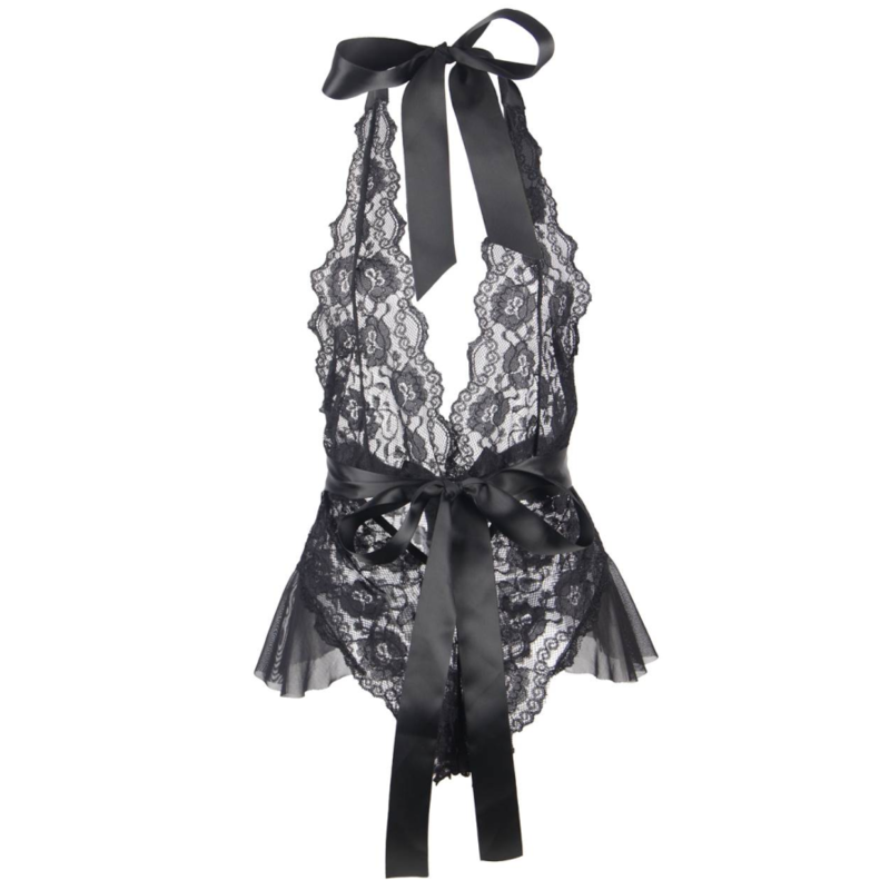 QUEEN LINGERIE - LOW-WIDTH LACE TEDDY L/XL