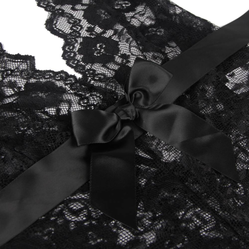 QUEEN LINGERIE - LOW-WIDTH LACE TEDDY L/XL
