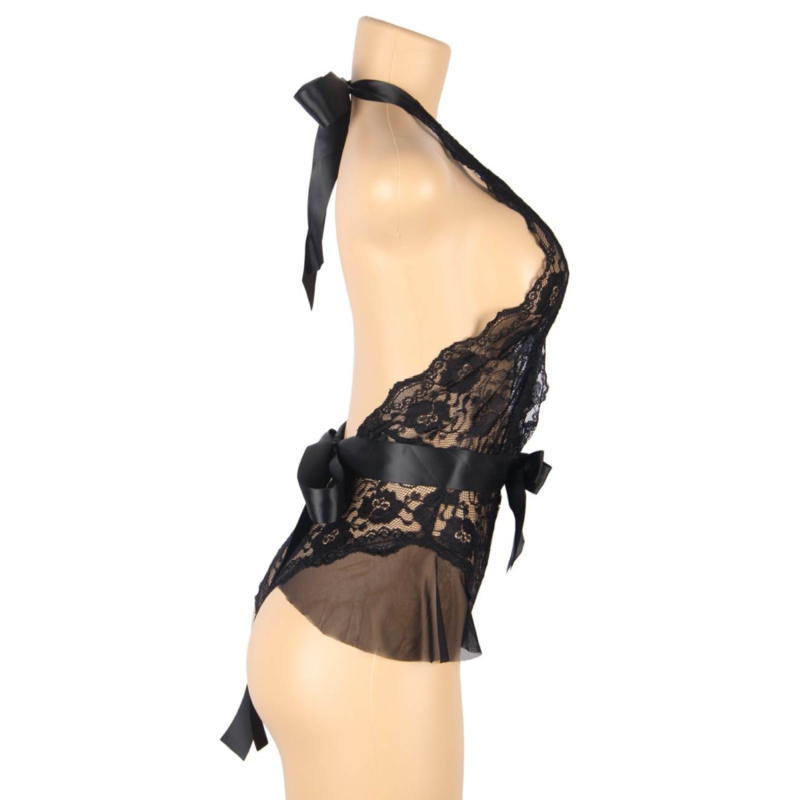 QUEEN LINGERIE - LOW-WIDTH LACE TEDDY L/XL