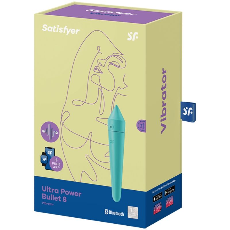 SATISFYER - ULTRA POWER BULLET 8 BULLET VIBRANTE TURQUOISE