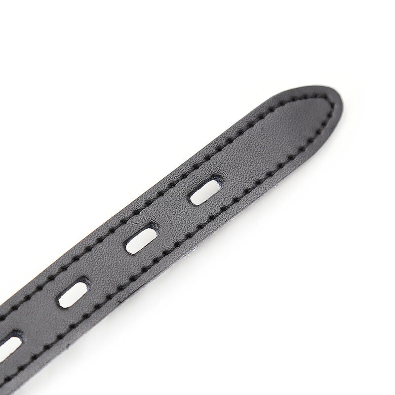 OHMAMA FETISH - SILICONE GAG WITH LEATHER STRAP (PADLOCK INCLUDED)