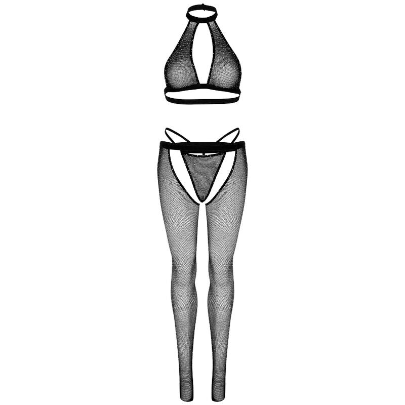 LEG AVENUE - BODY TOP EN RÉSILLE AVEC STRING ET BAS