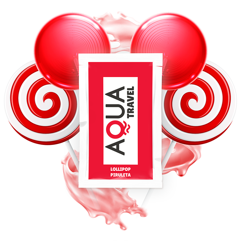 AQUA TRAVEL - LUBRIFIANT À BASE D'EAU GOÛT SUCETTE 6 ML