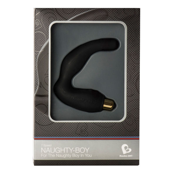 ROCKS-OFF - MASSEUR DE POINT G POUR HOMMES NAUGHTY-BOY 7V NOIR