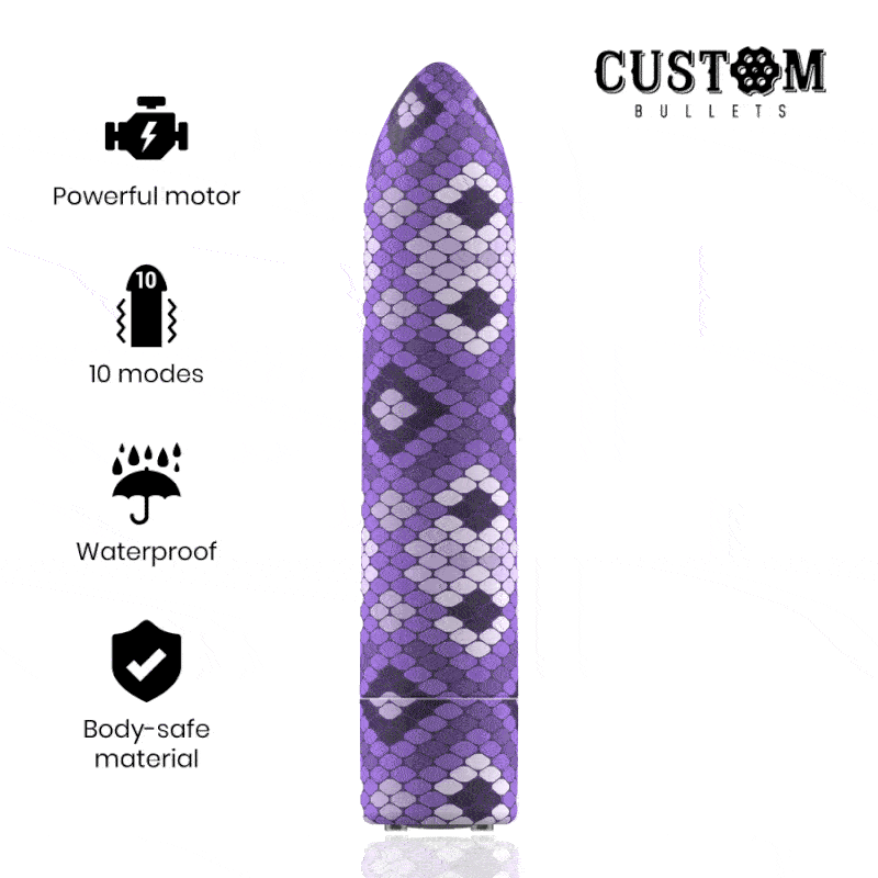 BALLES PERSONNALISÉES - BALLE RECHARGEABLE LILAC SNAKE 10 INTENSITÉS