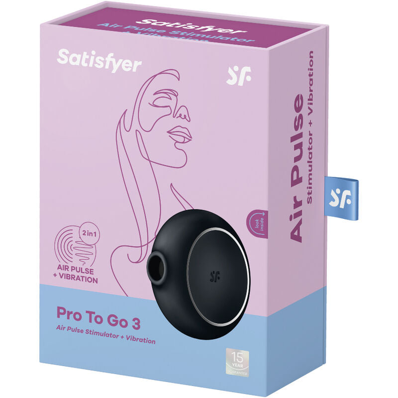 SATISFYER - PRO TO GO 3 DOUBLE STIMULATOR AND VIBRATOR BLACK