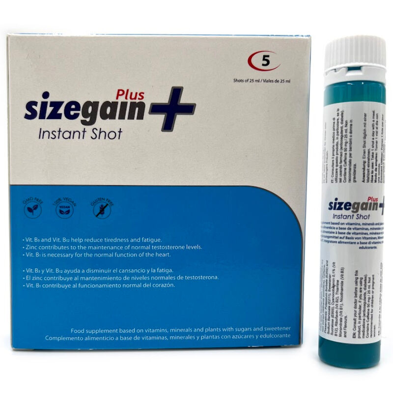 500 COSMETICS - SIZEGAIN PLUS INSTANT SHOT INTELLIGENT MALE 5 UNITS