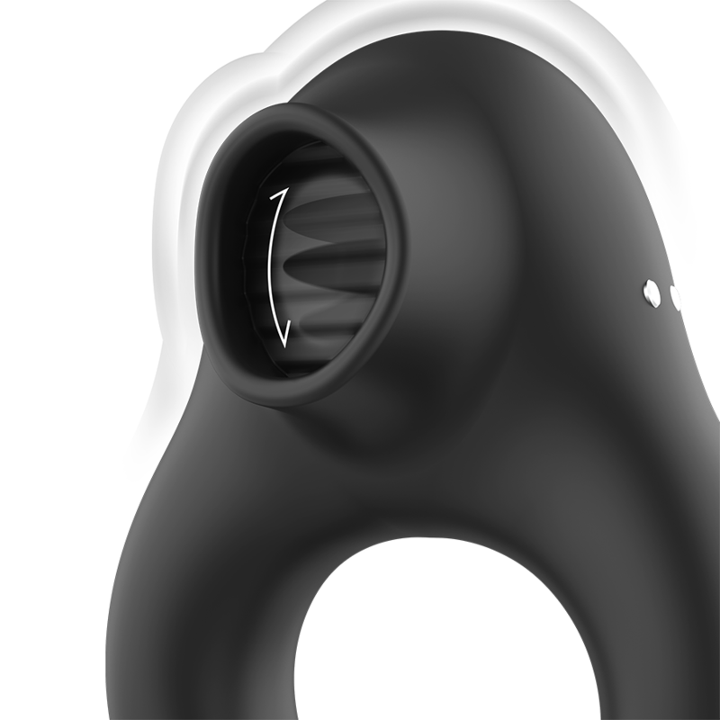 BLACK&SILVER - RECHARGEABLE 3 MOTOR SILICONE VIBRATING RING BLACK