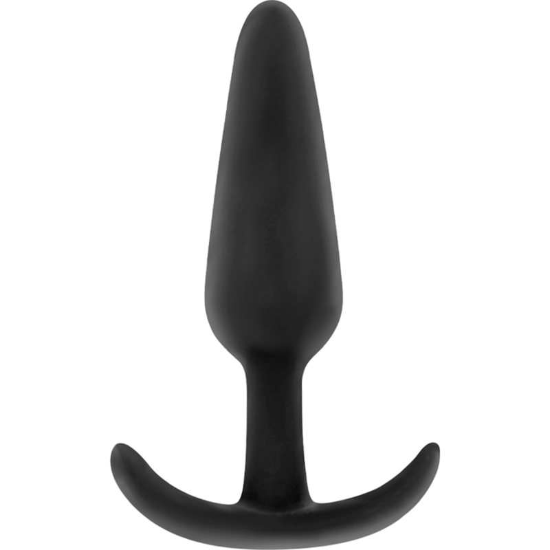 BLACK&SILVER - HANSEL SILICONE ANAL PLUG WITH HANDLE SMALL