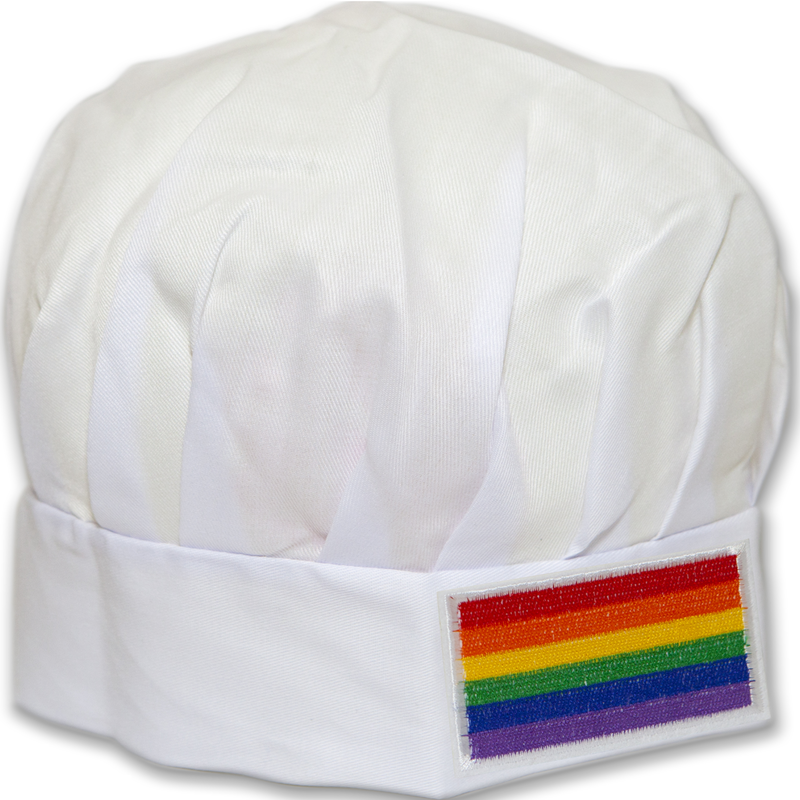 PRIDE - CHAPEAU DE CHEF AVEC DRAPEAU LGBT