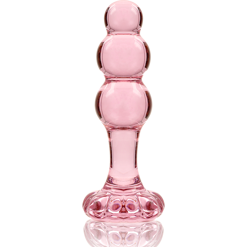 NEBULA SERIES BY IBIZA - MODEL 1 TRANSPARENT BOROSILICATE GLASS PLUG 10.5 CM -O- 3 CM