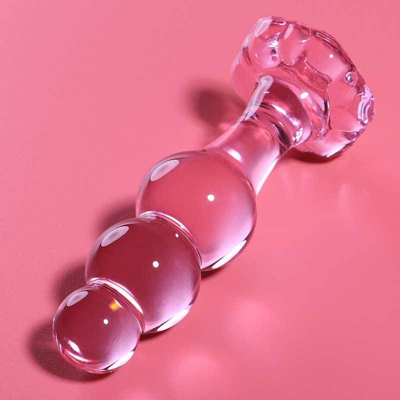 NEBULA SERIES BY IBIZA - MODEL 1 TRANSPARENT BOROSILICATE GLASS PLUG 10.5 CM -O- 3 CM