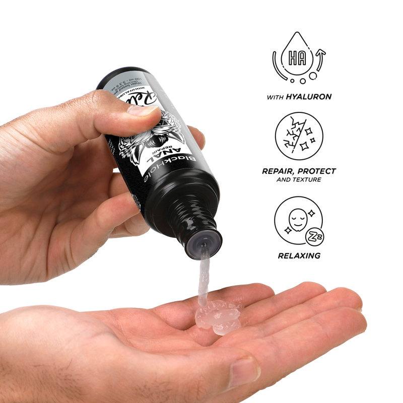 BLACK HOLE - SOIN RÉPARATEUR ANAL À BASE D'EAU RELAX AVEC HYALURON 100 ML