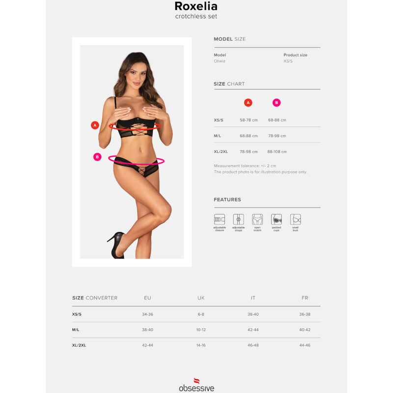 OBSESSIVE - ENSEMBLE SANS COUPES ROXELIA DEUX PIÈCES XS/S