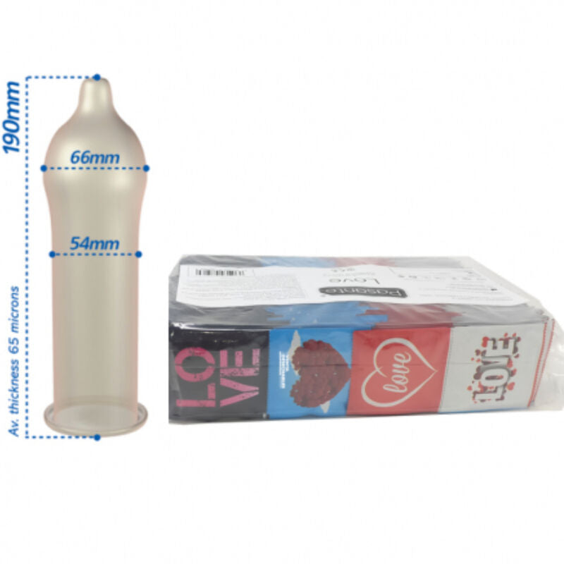 PASANTE - LOVE CONDOM BAG 144 UNITS