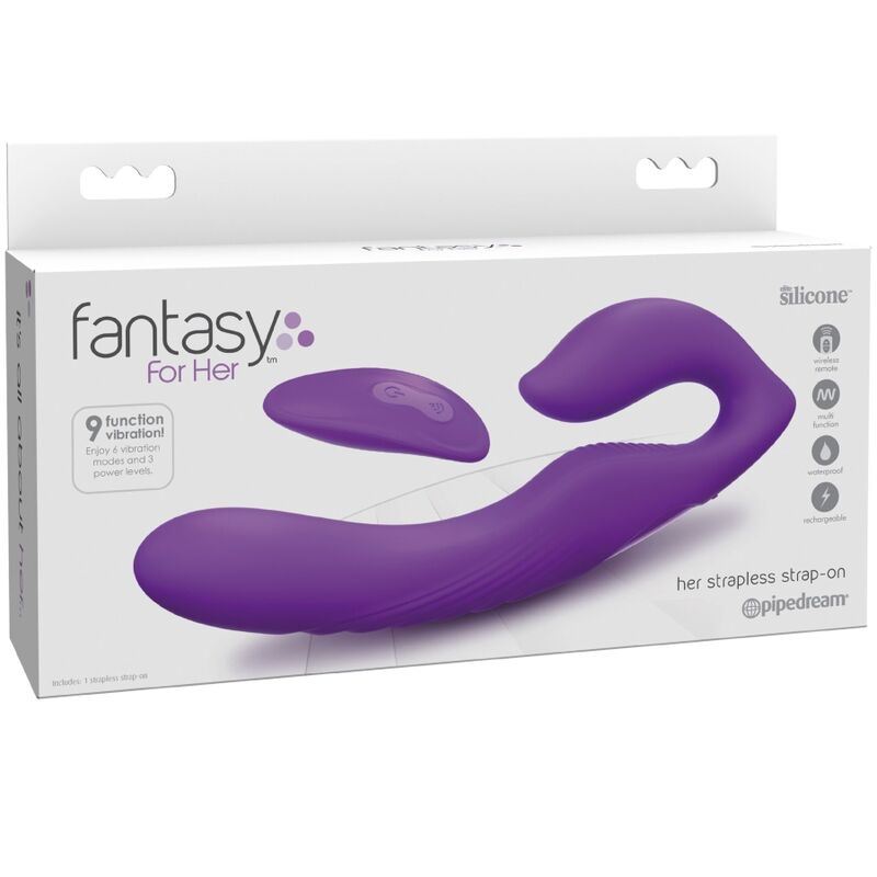 FANTASY FOR HER - VIBRATEUR DOUBLE PÉNÉTRATION TÉLÉCOMMANDE 9 NIVEAUX VIOLET