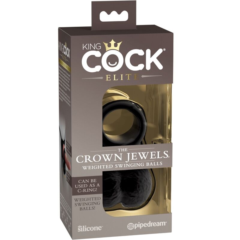 KING COCK - ELITE RING WITH SILICONE TESTICLES