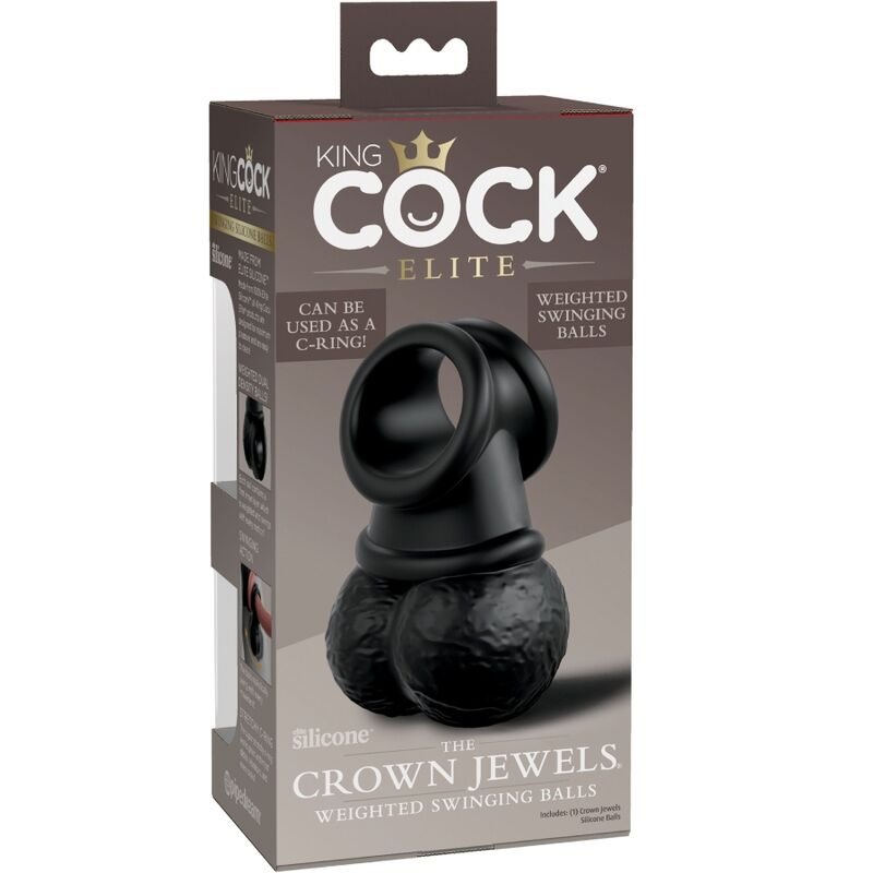 KING COCK - ELITE RING WITH SILICONE TESTICLES