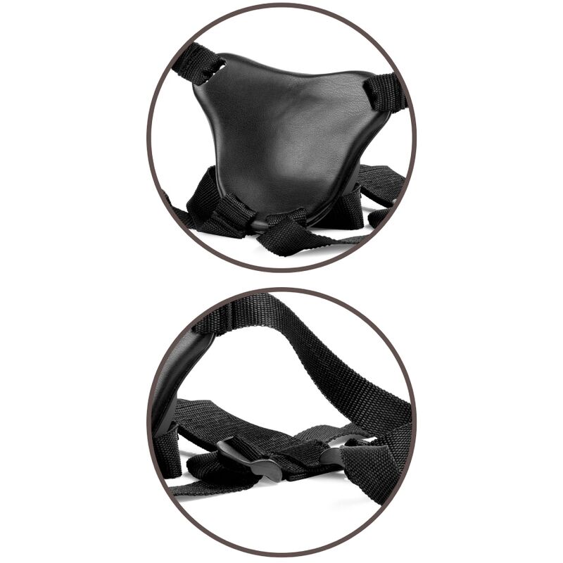 KING COCK - ELITE DELUXE ADJUSTABLE HARNESS KIT WITH RING WITH TESTICLES & DILDO 20.3 CM