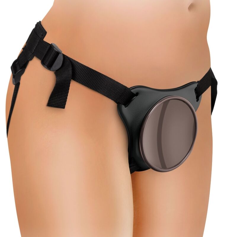 KING COCK - ELITE DELUXE ADJUSTABLE HARNESS KIT WITH RING WITH TESTICLES & DILDO 20.3 CM