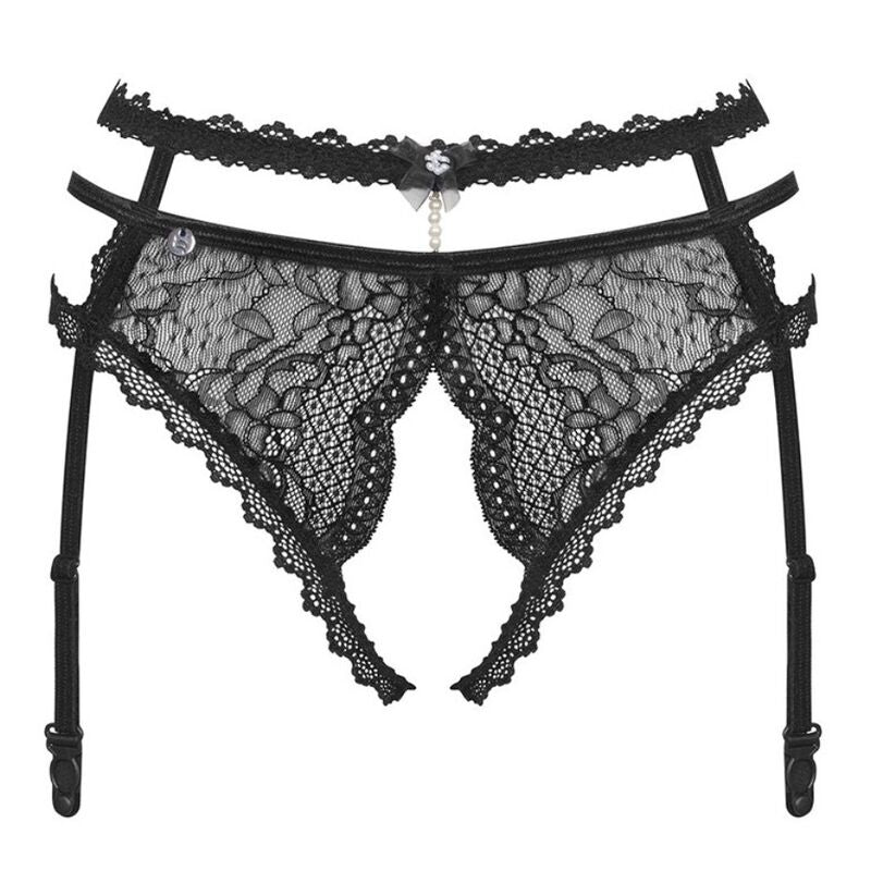 OBSESSIVE - PORTE-JARRETELLES NOIR PEARLOVE XS/S