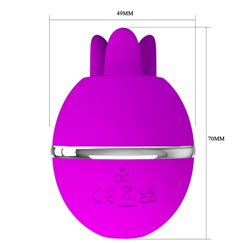 PRETTY LOVE - GEMINI BALL ROUND SILICONE VIBRATOR PURPLE