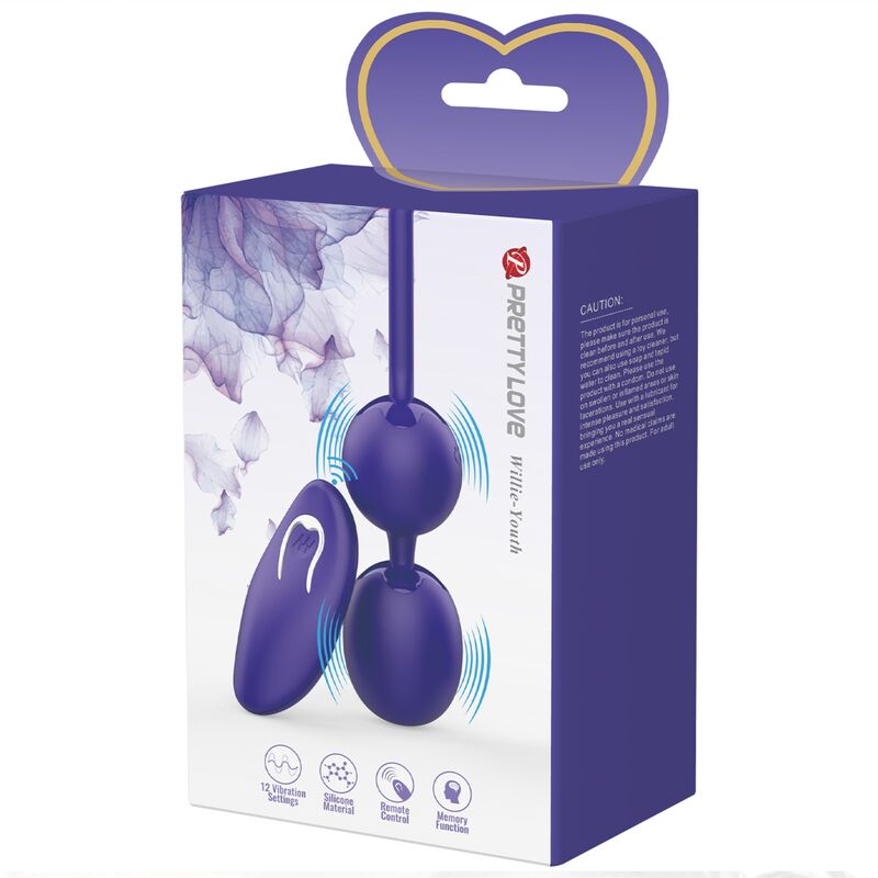PRETTY LOVE - WILLIE YOUTH BALLS REMOTE CONTROL & VIBRATION VIOLET