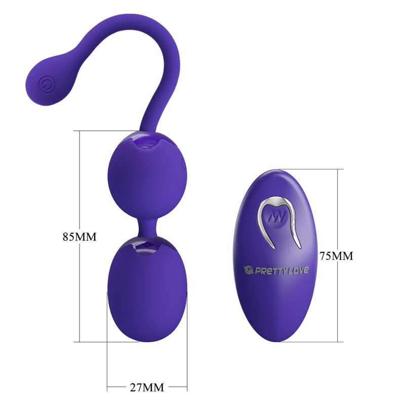 PRETTY LOVE - WILLIE YOUTH BALLS REMOTE CONTROL & VIBRATION VIOLET