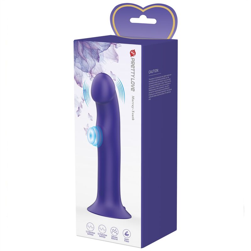 PRETTY LOVE - MURRAY YOUTH VIBRATING & RECHARGEABLE DILDO VIOLET