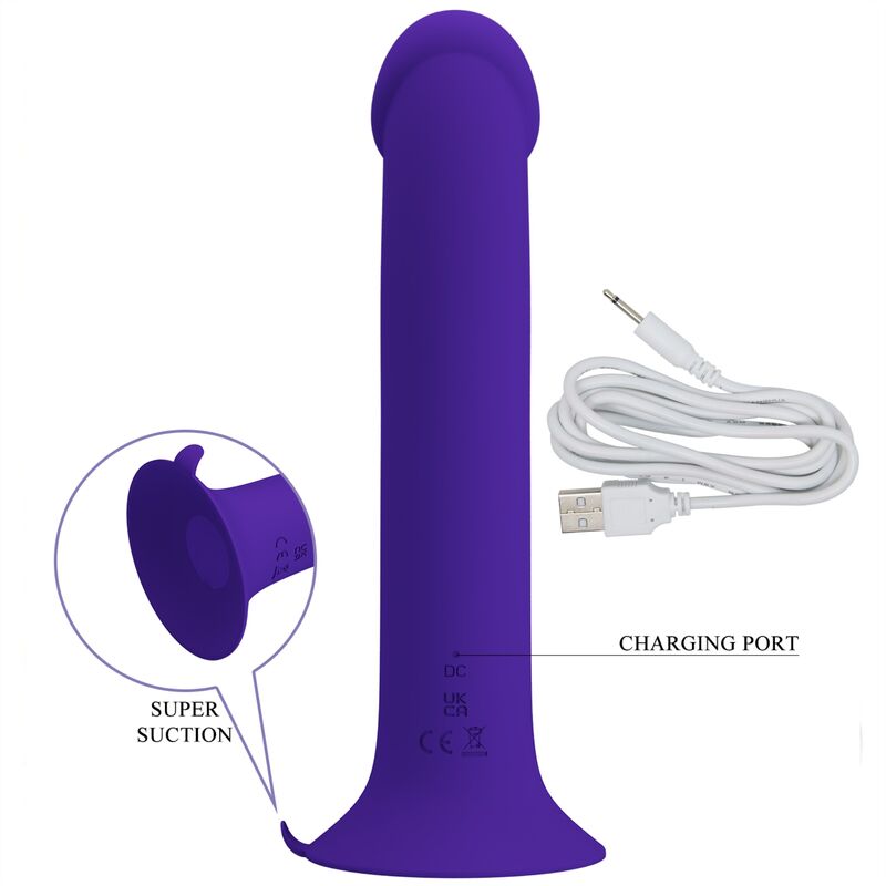 PRETTY LOVE - MURRAY YOUTH VIBRATING & RECHARGEABLE DILDO VIOLET