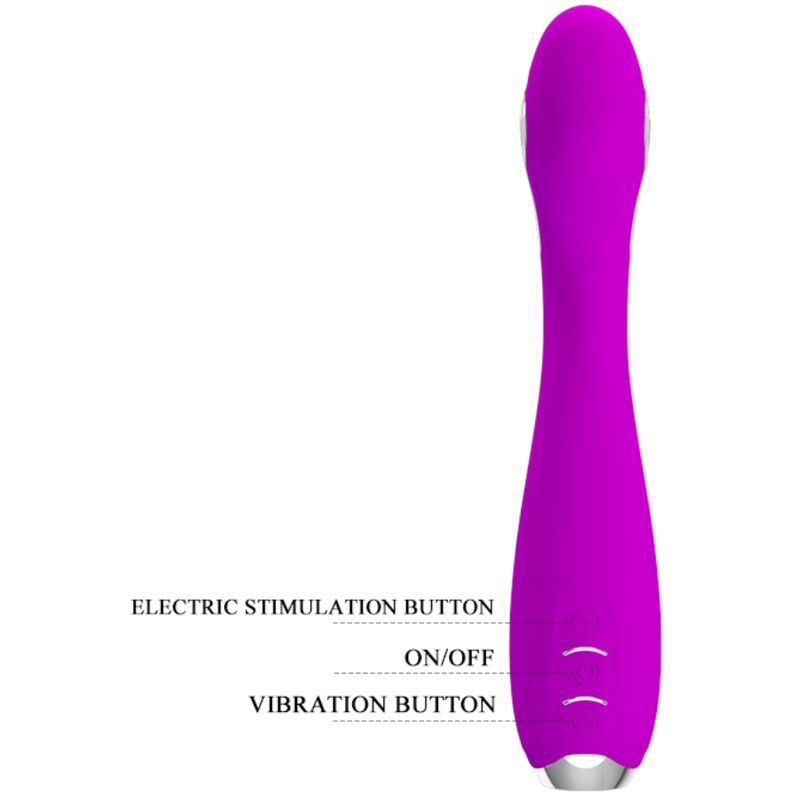 PRETTY LOVE - HECTOR RECHARGEABLE & WATERPROOF ELECTROSHOCK VIBRATOR PURPLE