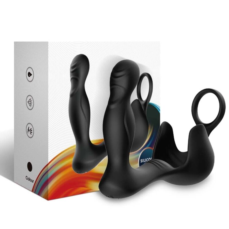ARMONY - VIBRATEUR ANAL SURROUND & STIMULATEUR DE TESTICULES & ANNEAU DE TÉLÉCOMMANDE NOIR