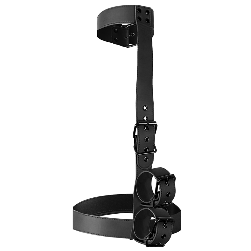 FETISH SUBMISSIVE BONDAGE - NECK AND WRIST RESTRAINT SET