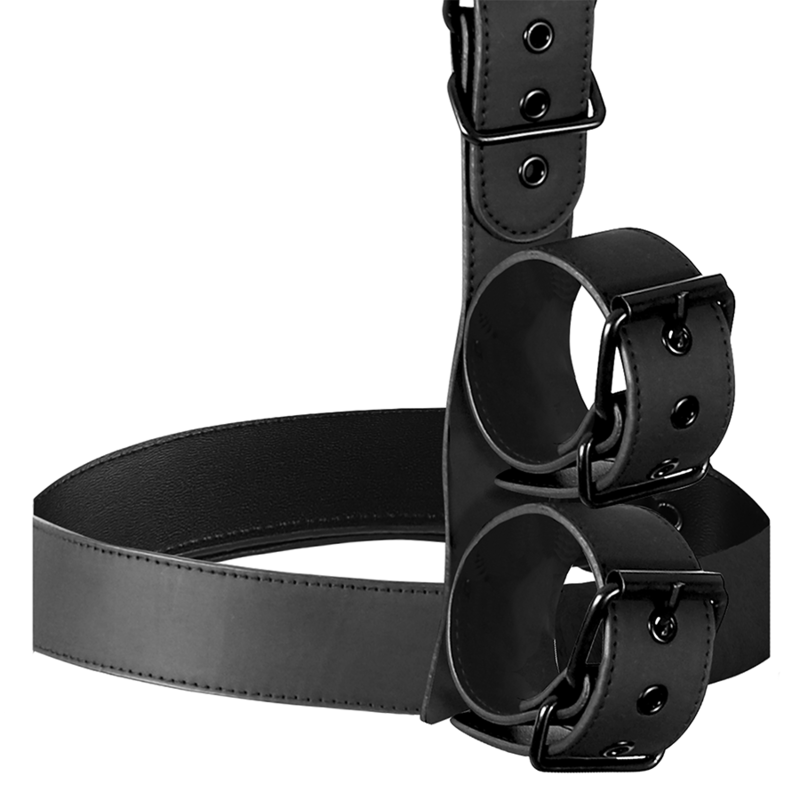 FETISH SUBMISSIVE BONDAGE - NECK AND WRIST RESTRAINT SET