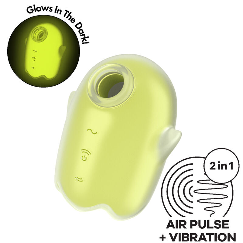 SATISFYER - GLOWING GHOST AIR PULSE & YELLOW VIBRATOR
