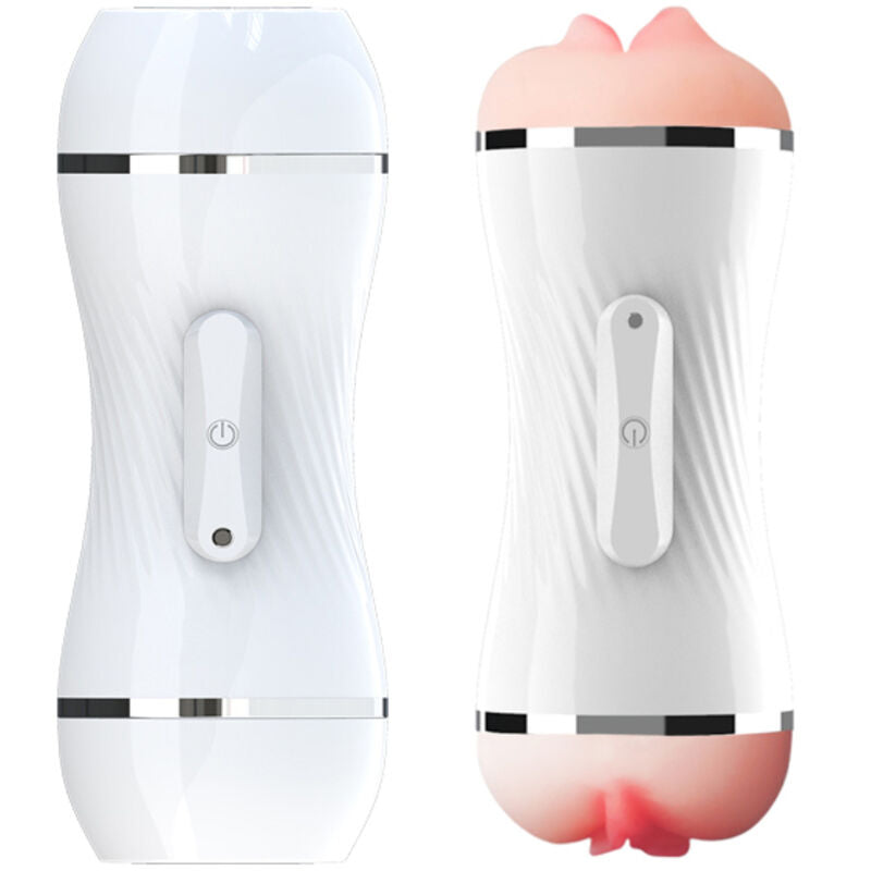 ARMONY - DOUBLE VIBRATING MASTURBATOR VAGINA & MOUTH WHITE