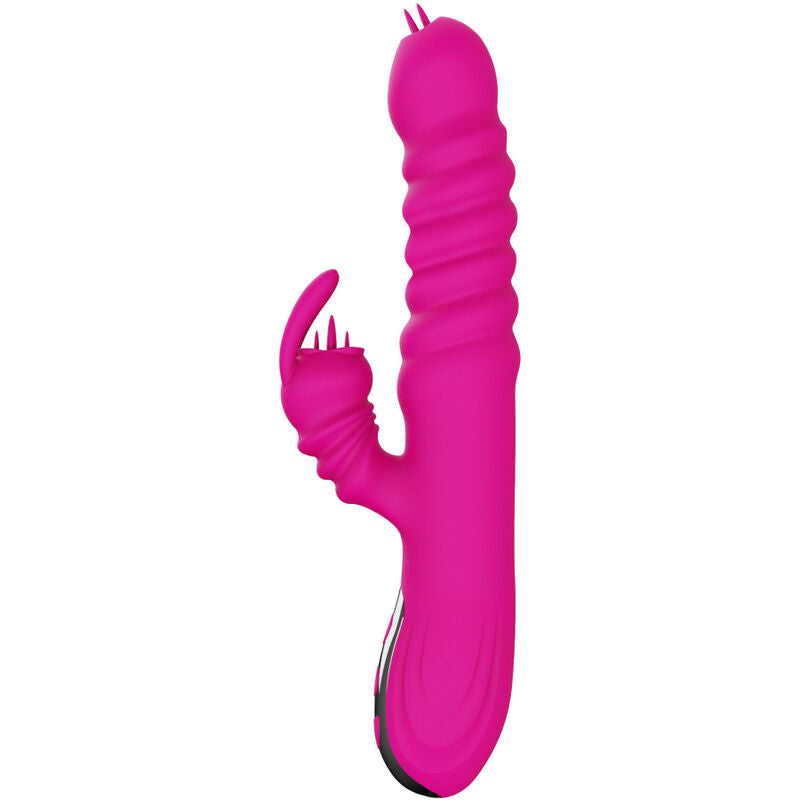 ARMONY - FUCHSIA DOUBLE-TONGUED RABBIT MULTIFUNCTION VIBRATOR WITH HEAT EFFECT