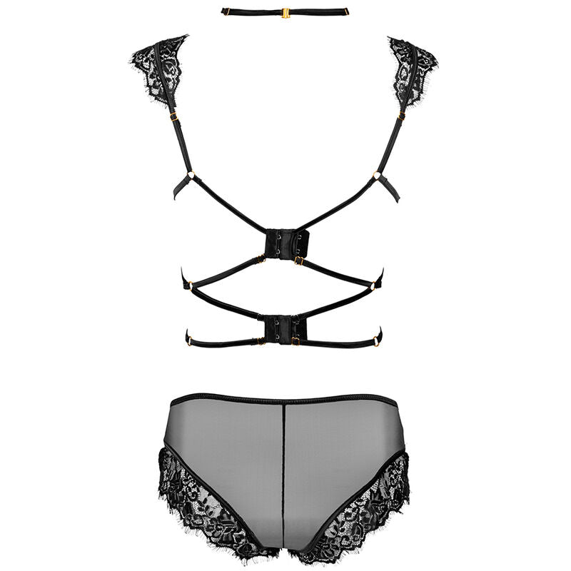 LIVCO CORSETTI FASHION - PALMENOM LC 90614 BRA + PANTY BLACK S/M