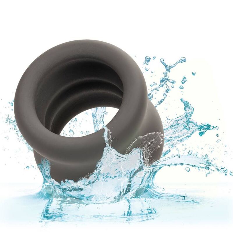 CALEXOTICS - ALPHA DOUBLE BLACK SCROTUM EXTENSION RING