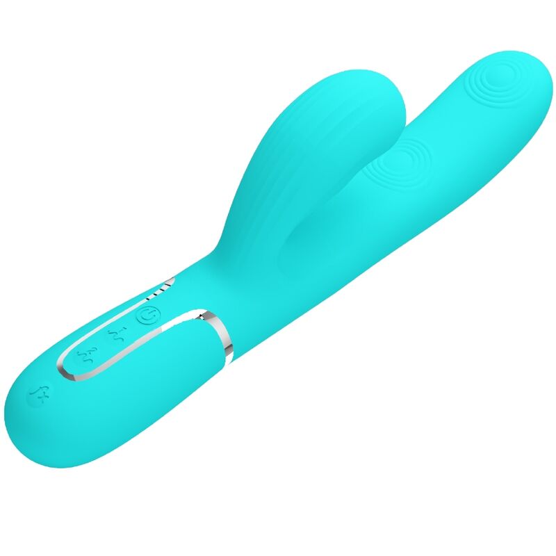 PRETTY LOVE - 3 IN 1 MULTIFUNCTION G-SPOT VIBRATOR PERLITE WATER GREEN
