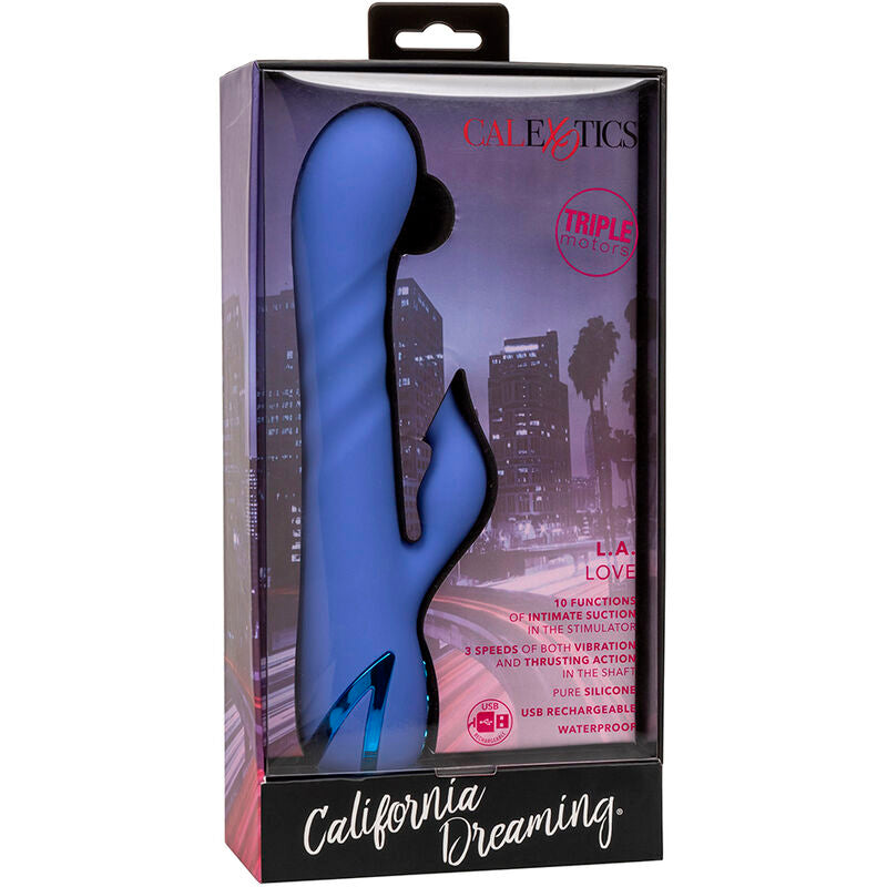 CALEXOTICS - LA LOVE VIBRATOR & SUCKER BLUE BY CALIFORNIA DREAMING