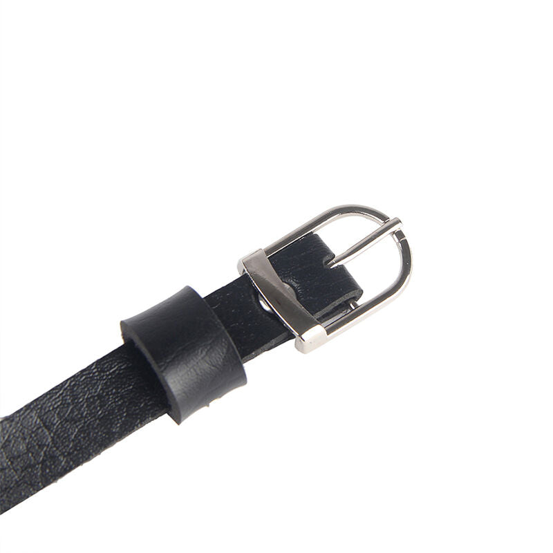 SUBBLIME - BLACK LEATHER CHAIN CHEST HARNESS ONE SIZE