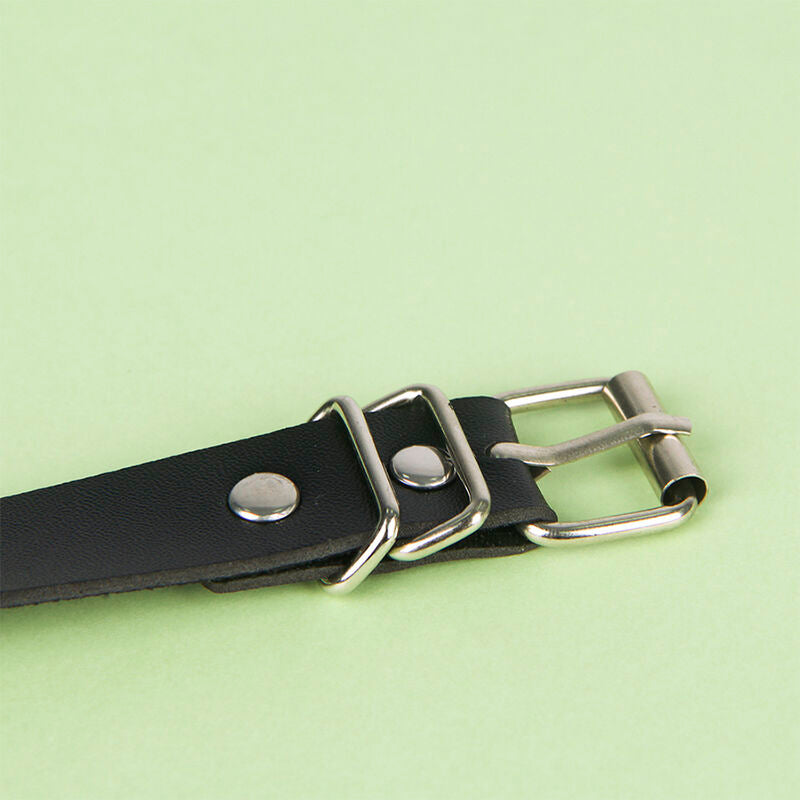 SUBBLIME - BLACK LEATHER CHAIN BELT ONE SIZE