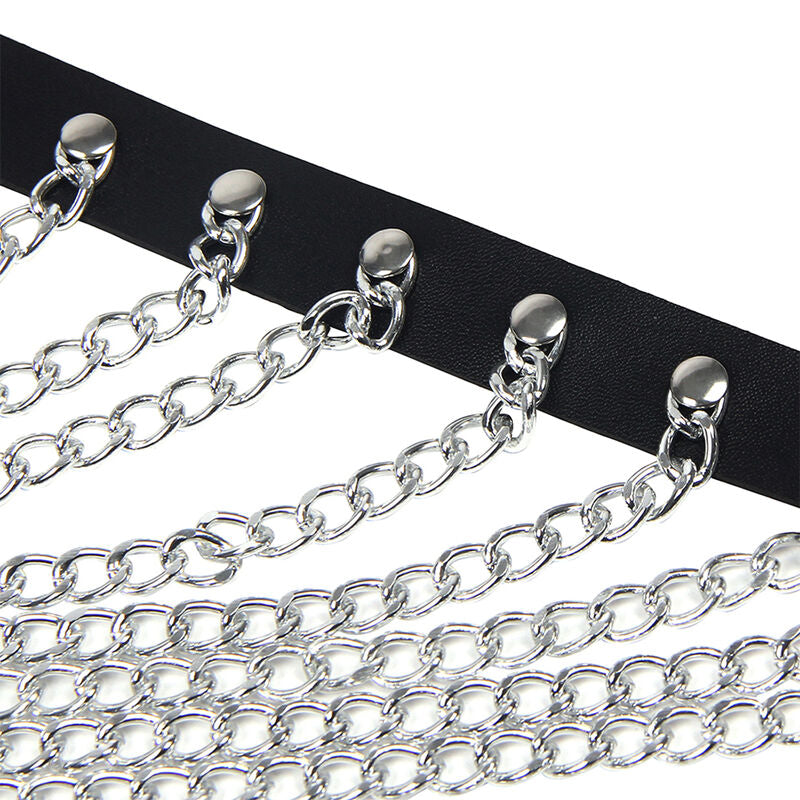 SUBBLIME - CHAIN CHEST HARNESS LARGE RING ONE SIZE