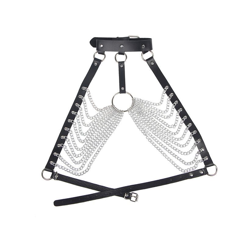 SUBBLIME - CHAIN CHEST HARNESS LARGE RING ONE SIZE