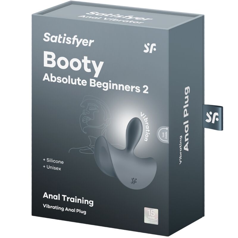 SATISFYER - BOOTY ABSOLUTE BEGINNERS 2 PLUG ANAL VIBRATOR UNISEX BLACK