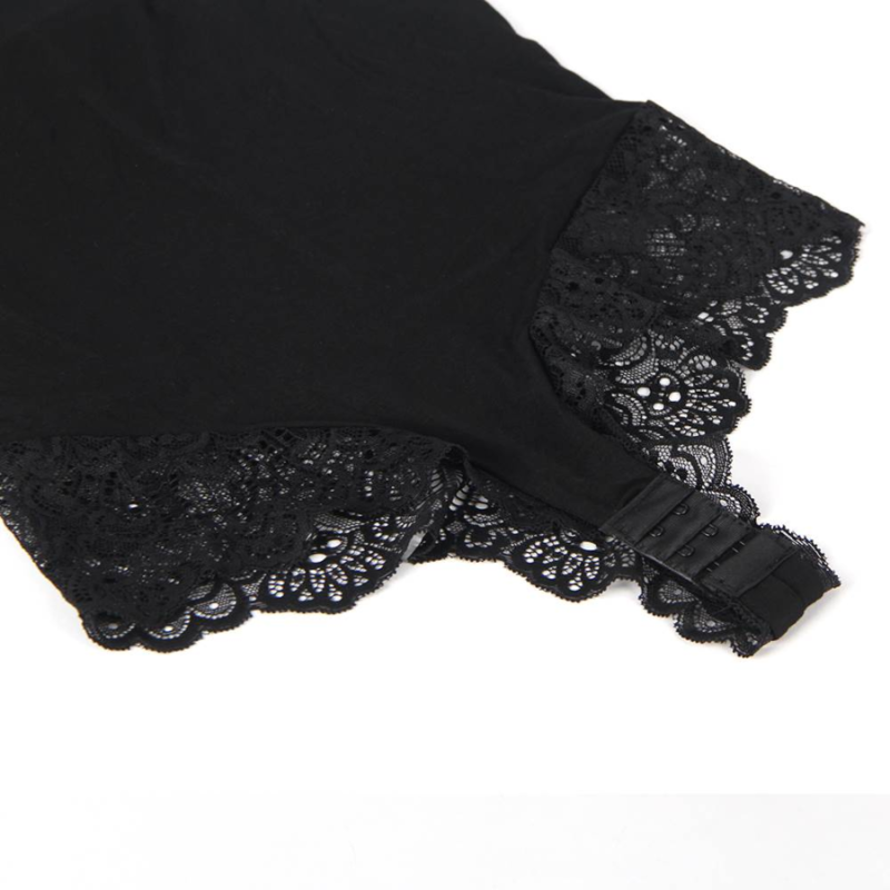 SUBBLIME - TEDDY NOIR AVEC DÉTAILS EN DENTELLE FLORALE S/M